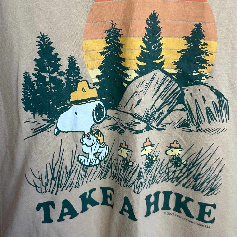 Take a hike peanuts snoopy Graphic Women's Top - Picture 3 of 4